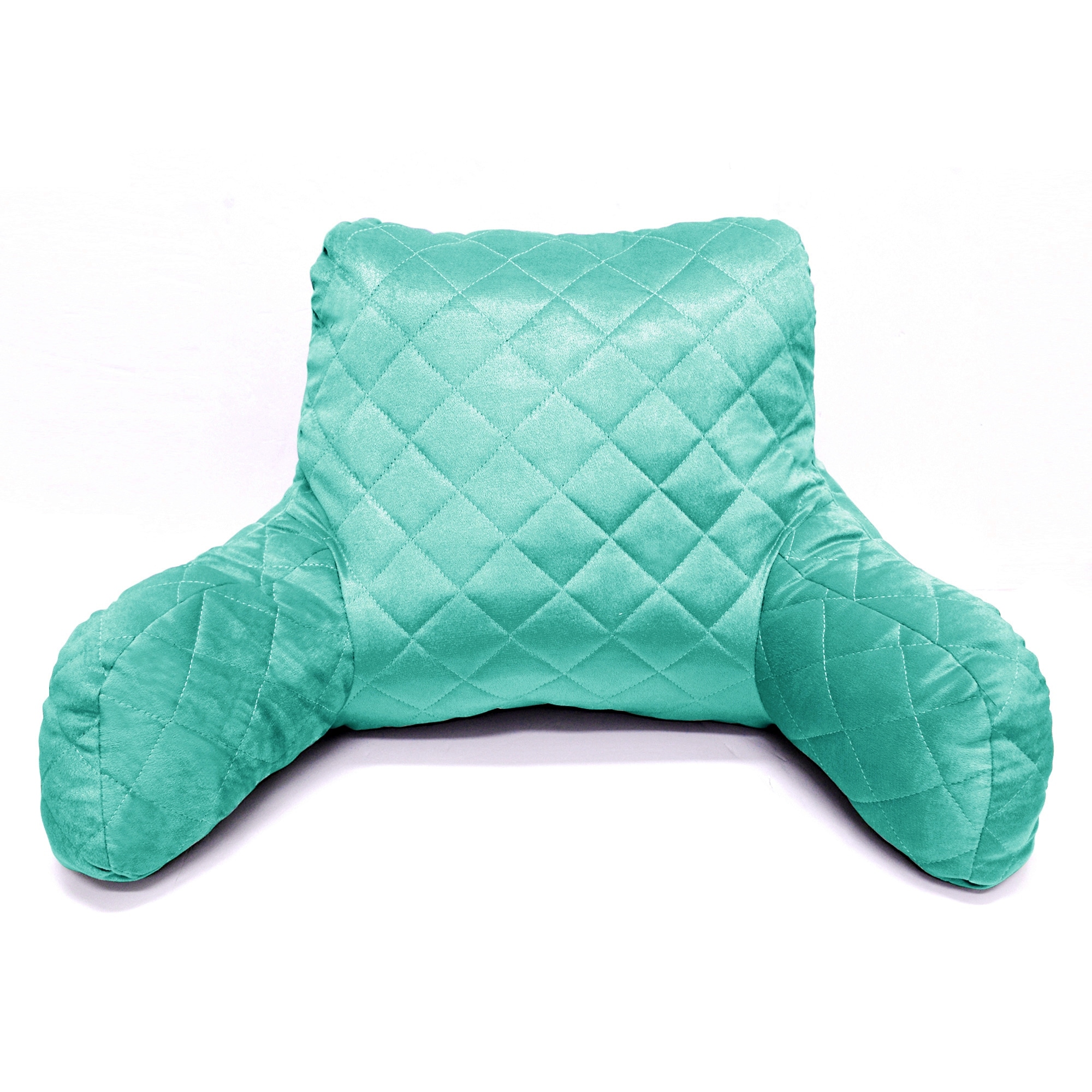 Velvet Do It Yourself Bedrest Reading Pillow Cover and Filling 20 x 18 x 17 Golden Lime 3