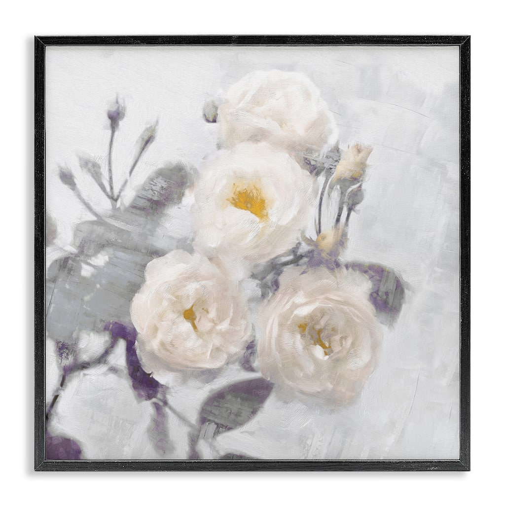 Stupell Bundle of White Blooms Framed Giclee Art Design By Emily Ford