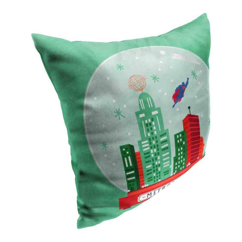 Warner Brothers DC Justice League Metropolis Globe 18 Inch Throw Pillow