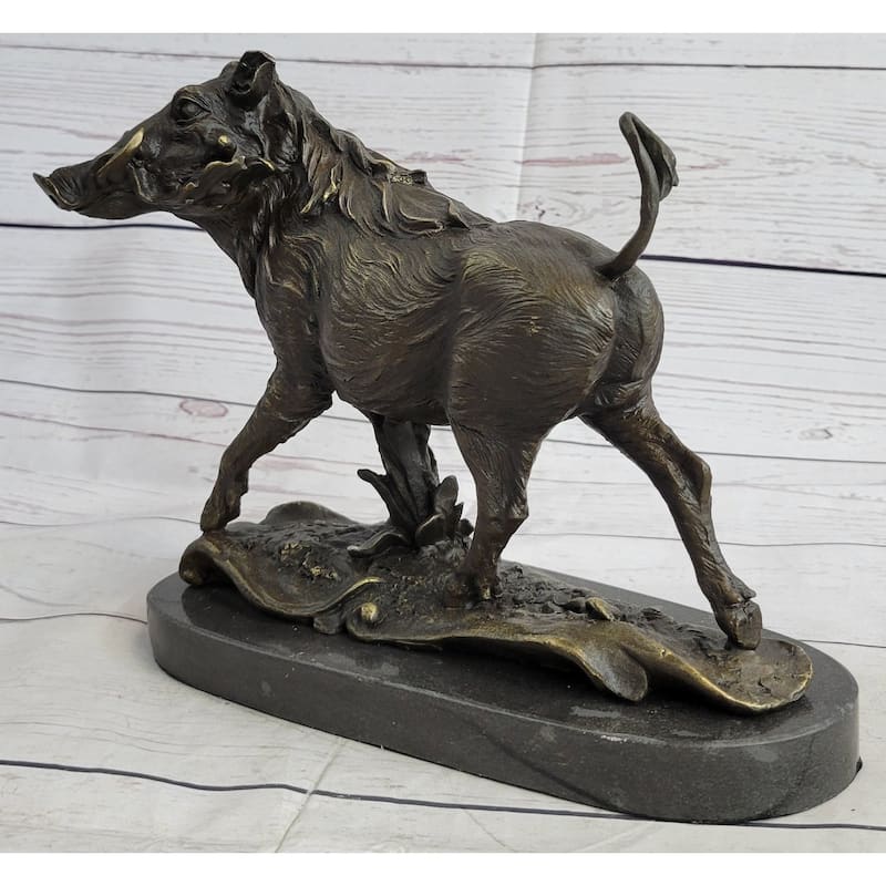Boar Wild Pig Bronze Statue Sculpture By Barye Figure Farm Animal Lost Wax Decor