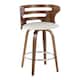 Option Cream Faux Leather/Walnut Wood/Chrome