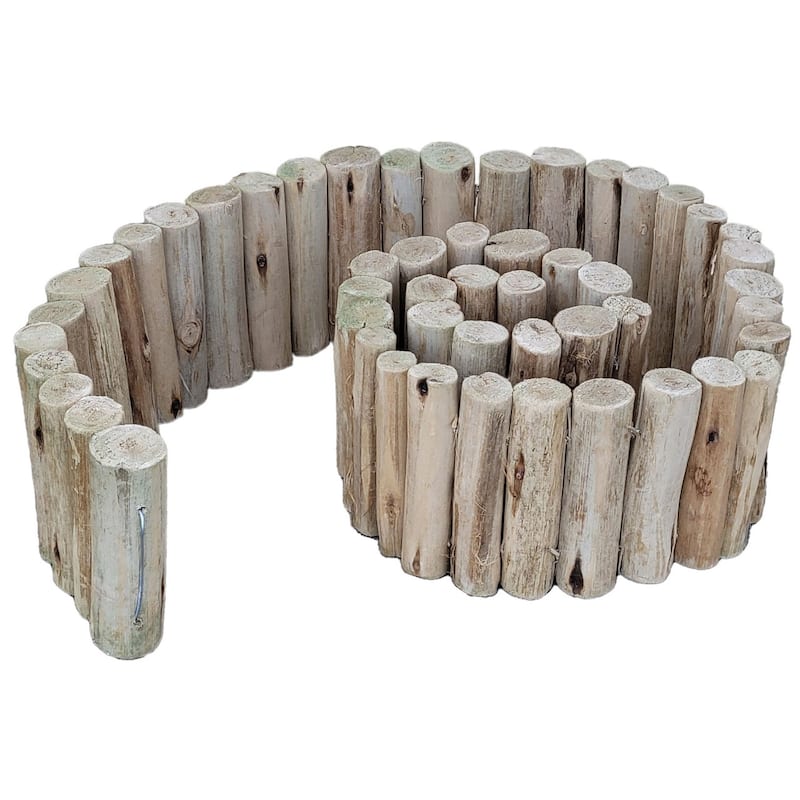 Natural Eucalyptus Garden Borders Lawn and Garden Edging Solid Wood