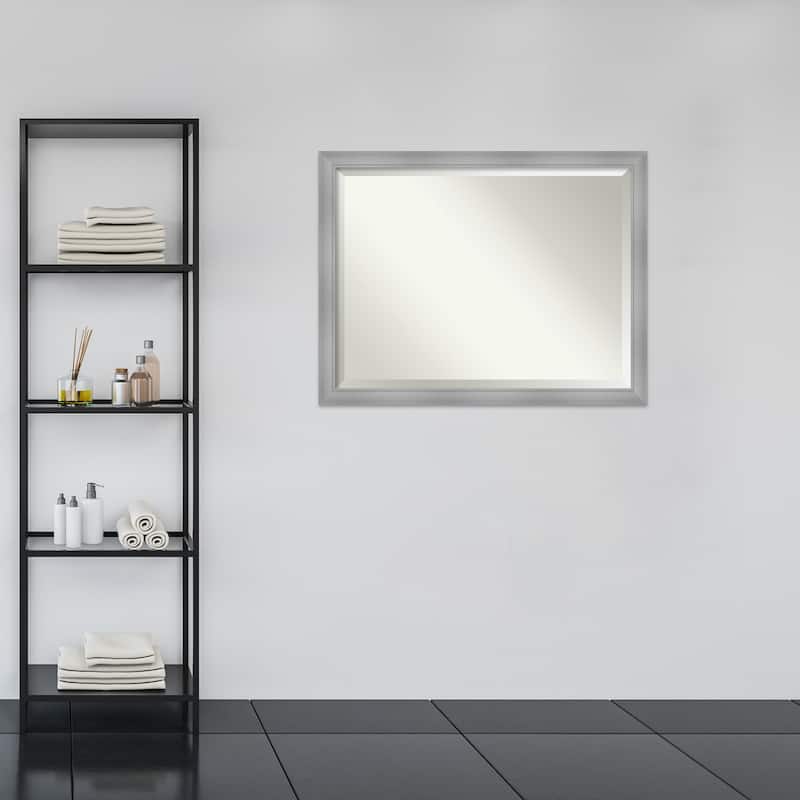 Beveled Wall Mirror - Flair Polished Nickel Frame