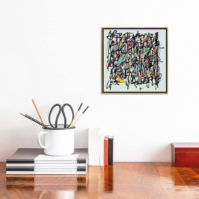 iCanvas "Pollock Wink II" by Angel Estevez Framed Canvas Print