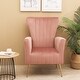 preview thumbnail 7 of 7, Modern Wingback Arm Chair with Gold Legs