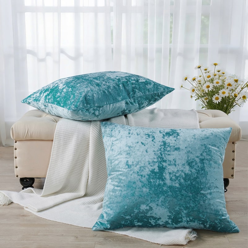 Rancho Crushed Velvet Throw Pillow Cover Set, NO INSERT