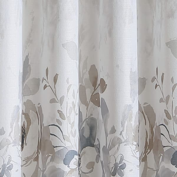 Watercolor Floral Flip Over Rod Pocket Single Curtain Panel Overstock 23540992