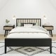 preview thumbnail 19 of 24, Max and Lily Scandinavian Full-Size Bed with Slatted Headboard