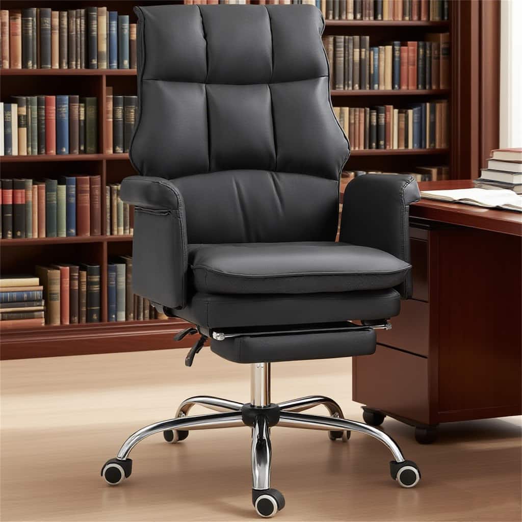 Ergonomic Executive Chair, PU Leather Office Desk Chair