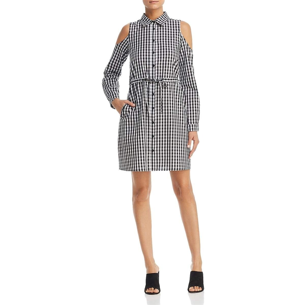 cold shoulder cotton dress
