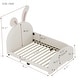 preview thumbnail 3 of 6, Twin Size Upholstered Rabbit-Shape Princess Platform Bed with Headboard and Footboard