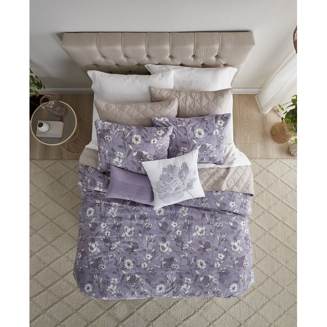 Anne Klein Halsbury Comforter Set Lavender