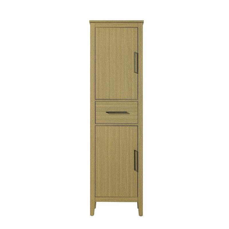 Laura 16-28 Inch Bath Storage Cabinet - Honey Brown - 20"