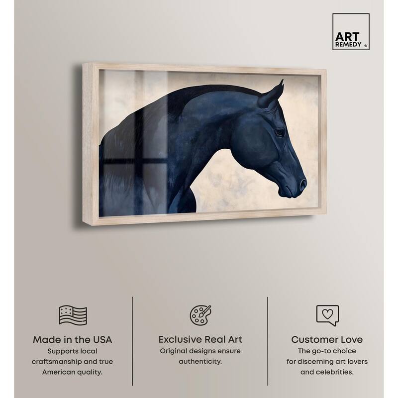 Blue Horse II Shadowbox by Art Remedy