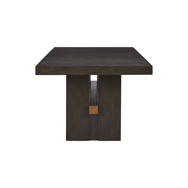 Burkhaus Dark Brown Rectangle Dining Room Extendable Table - 40" W x 90" D x 30.25" H