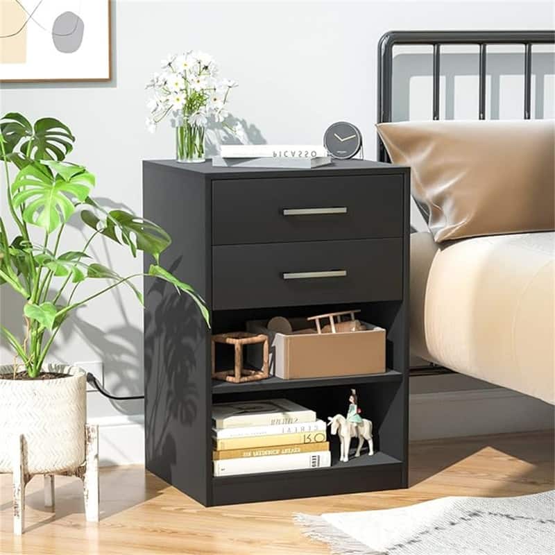 Nightstands Set of 2 with 2 Drawers