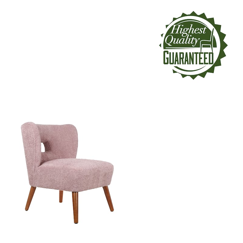 Porthos Home Hayle Sherpa Fabric Slipper Accent Chair with Rubberwood Legs