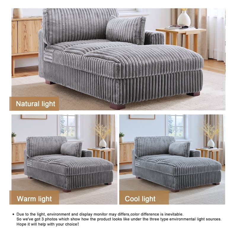 Oversized L-Shape Upholstered Chaise Lounge Sofa Couch
