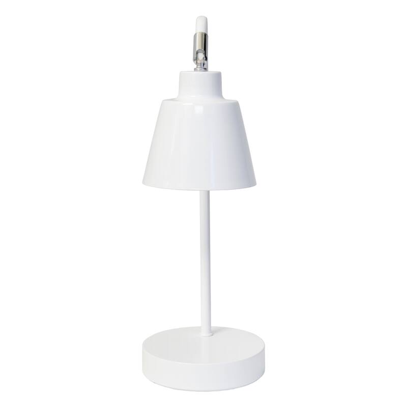 Adjustable Head Desk Lamp with Cone Shade - 16" - White