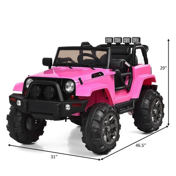 12V Electric Ride On Truck with Parental Remote Control and LED Lights