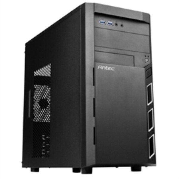 Antec Case VSK3000 Elite Micro-ATX/Mini-ITX 2xUSB 3.0 Audio In/Out Black Brown Box