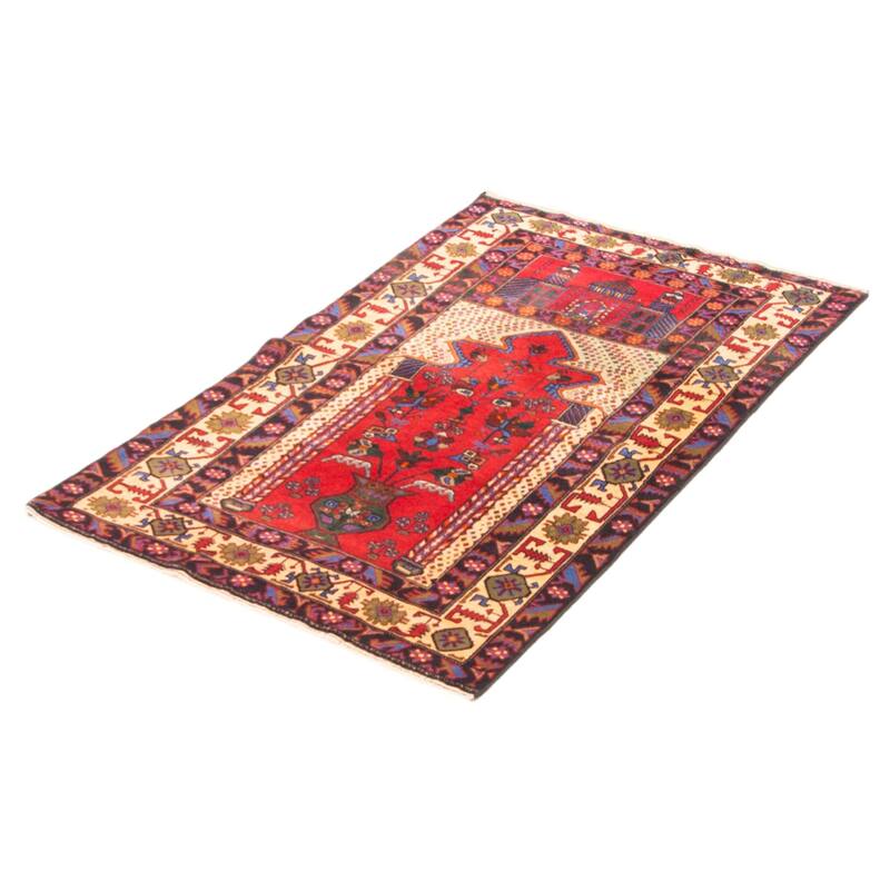 Teimani Red Rug 3'2" x 5'0" - 3'2 x 5'0
