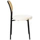 preview thumbnail 86 of 92, Leisuremod Euston Modern Velvet/Leather Dining Chair - Minimalist Wicker Back Accent Chair for Home Living Room & Kitchen