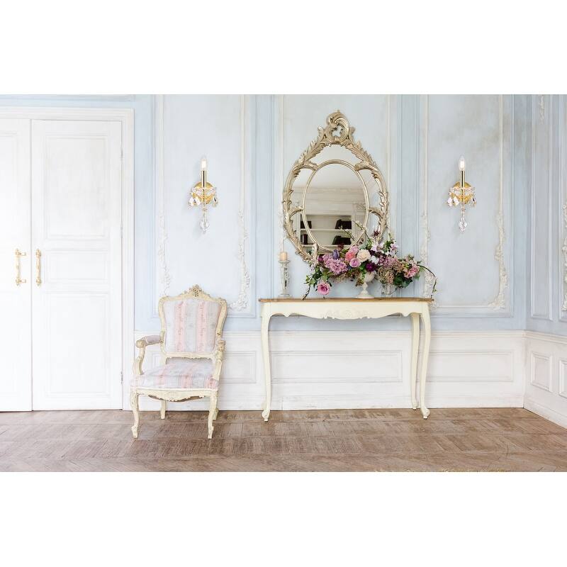 Fleur Illumination Collection Wall Sconce D:8in H:12in E:8.5in Lt:1 Gold Finish