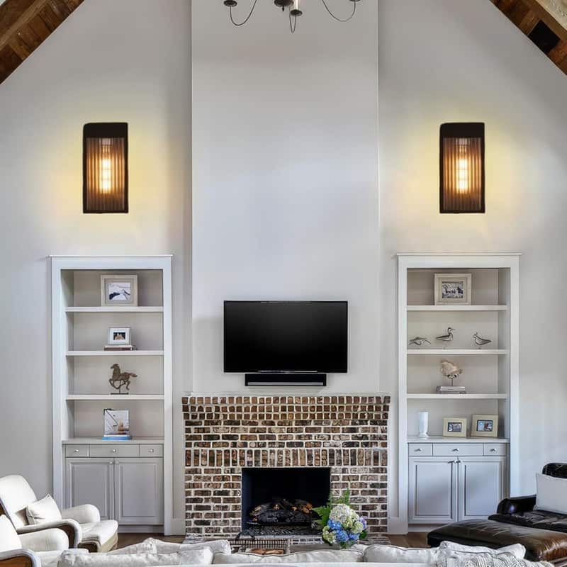 2 Pack wall light black wall sconce metal wall light fixture