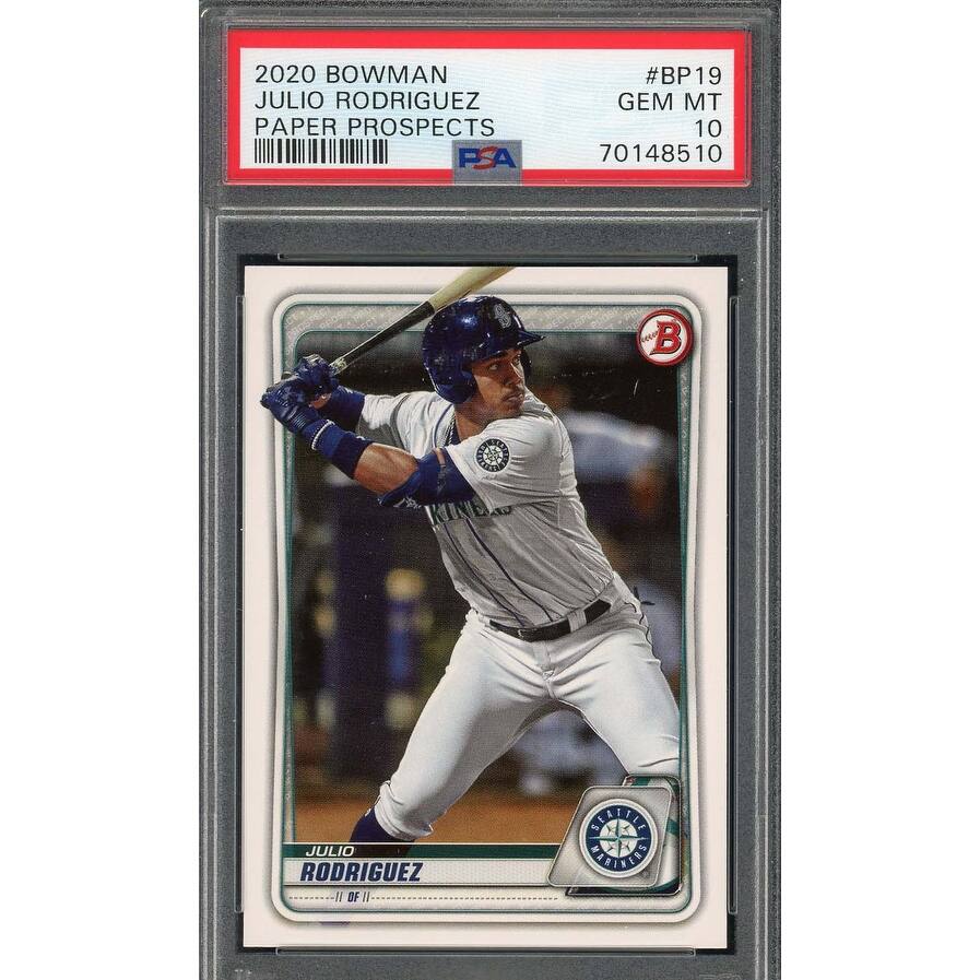 Julio Rodriguez 2020 Bowman Paper Prospects Rookie Card #BP19 Graded PSA 10 - 8'6" x 11'6"