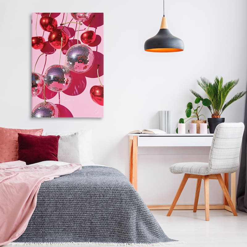 Stupell Cherry Disco Fruits Canvas Wall Art Design By LSR Design Studio