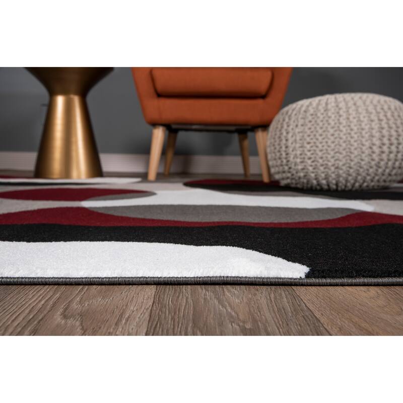 World Rug Gallery Modern Multicolored Geometric Area Rug