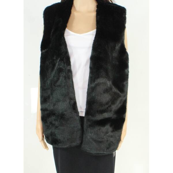 Shop Armani Exchange Women S Vest Black Size Medium M Faux Fur