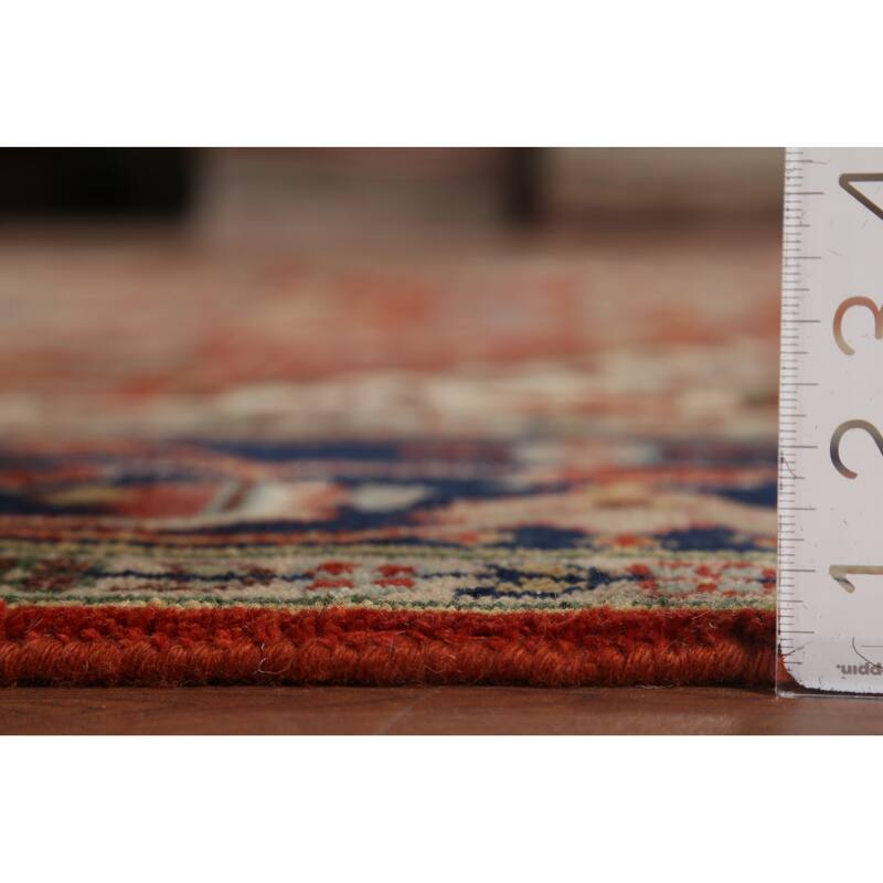 Heriz Serapi Indian Area Rug Hand-Knotted Wool Carpet - 7'9"x 9'8"