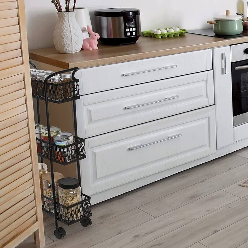 Slim Storage Cart with Wheels
