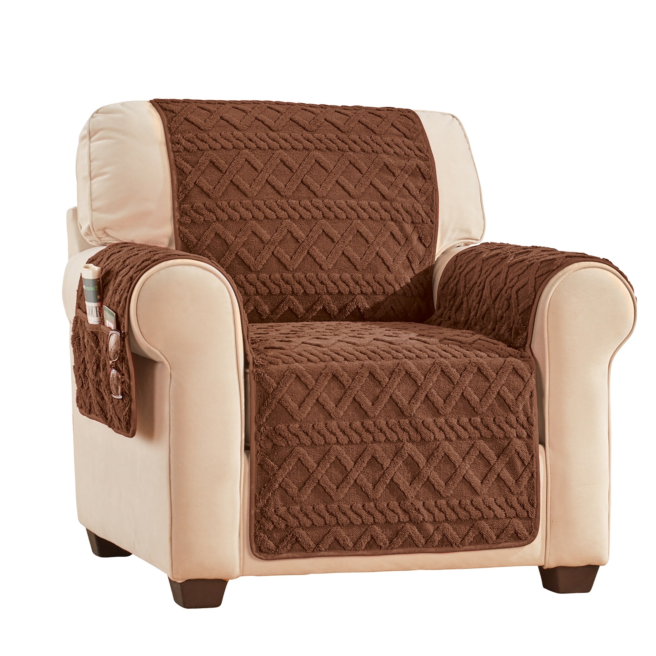 Sherpa cheap chair cover