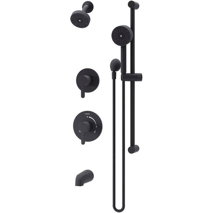 Symmons 339615TRM Solarity Pressure Balanced Shower System with Single - Matte Black