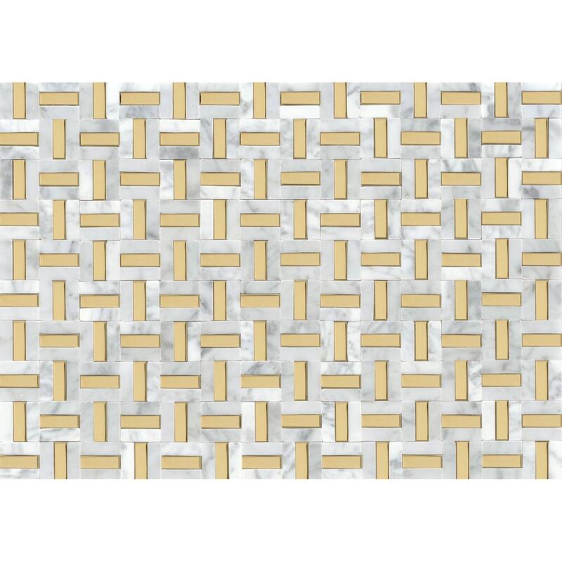 Emser Tile Link - 12" x 17" Square Pinwheel Mosaic Wall Tile - Honed