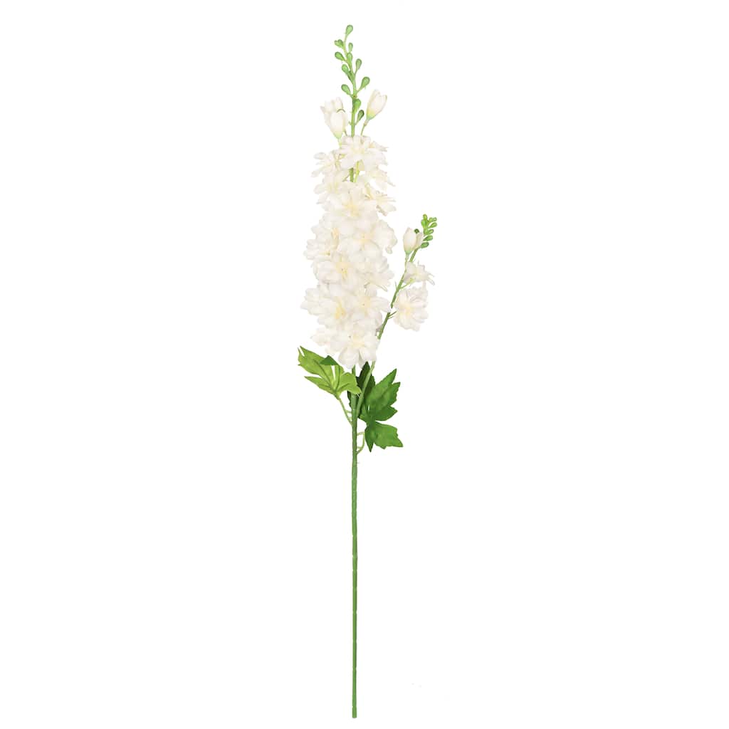 Set of 6 Cream Ivory Artificial Delphinium Flower Stem Spray 34in - 34" L x 4" W x 4' DP