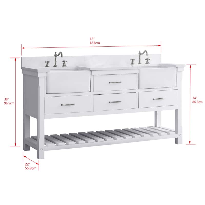 Sudio Design Wesley 72" Bathroom Vanity