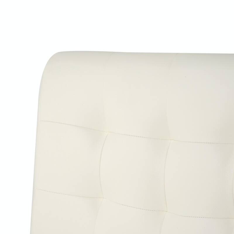 Modern High Stool with PU Seat and Metal Legs (Set of 2)