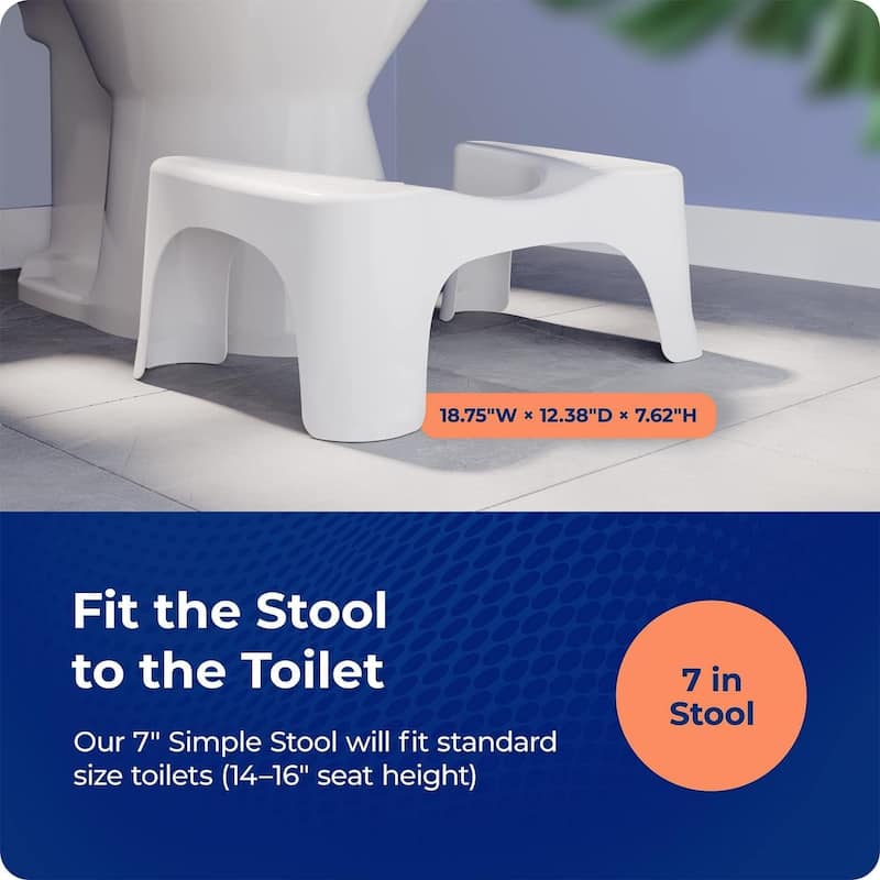 Squatty Potty Simple Curve Toilet Stool - White