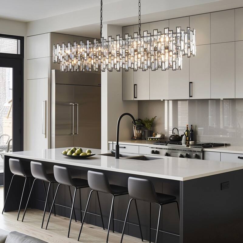 KAYLA 24in Chandelier 10-Light Crystal Chandelier