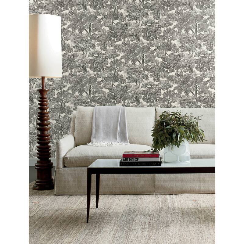 Chesapeake Spinney Black Toile Wallpaper
