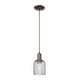 preview thumbnail 25 of 82, Innovations Lighting Downtown Urban - Bridal Veil - 1 Light 5" Cord Hung Mini Pendant Oil Rubbed Bronze/Light Smoke