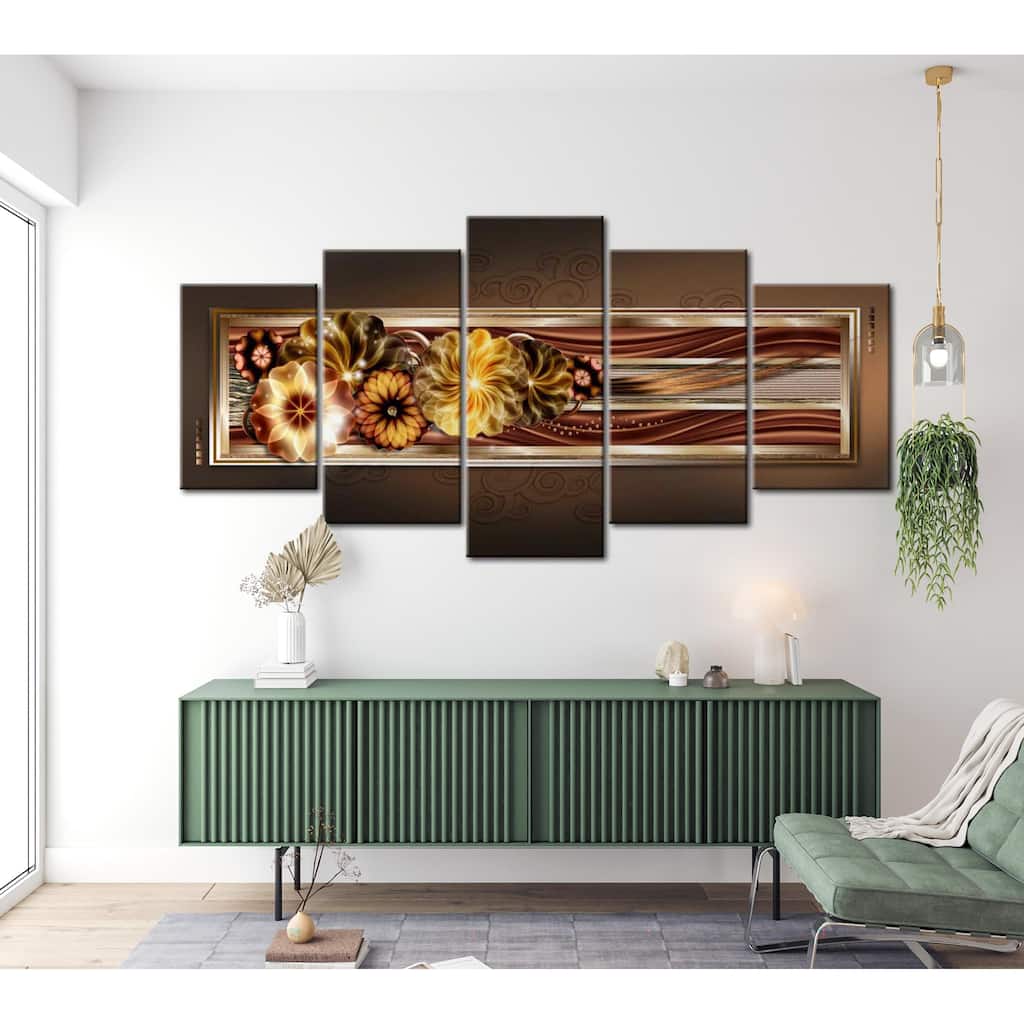 Glam Canvas Wall Art - Floral Serenade - 5 Pieces