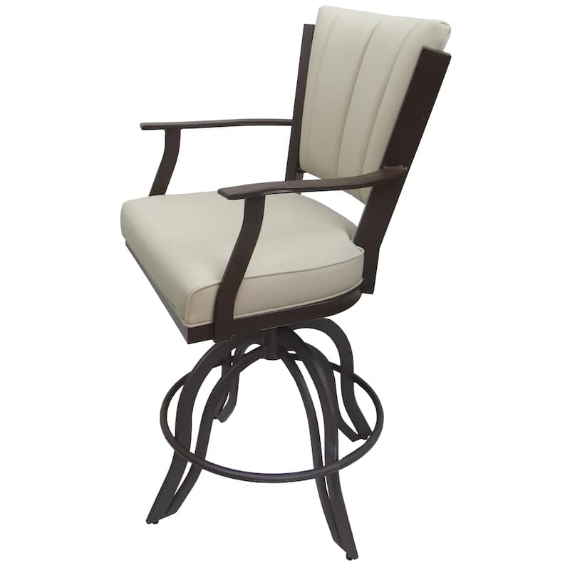 Montana Beige Swivel Tilt Metal 30" or Counter 26" Bar Stool - Brown - Counter Height