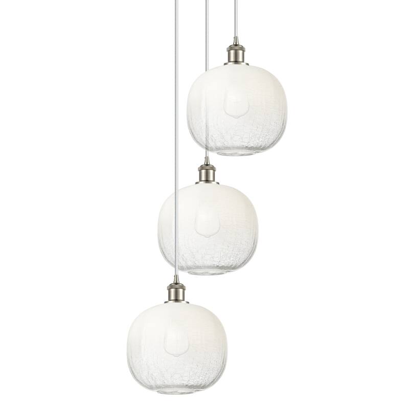 Innovations Lighting 113B-3P-37-17 Brookhaven Sphere Pendant - Brushed Satin Nickel / Opal
