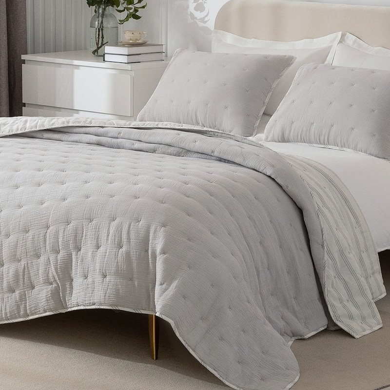 Cotton Reversible 3 Piece Quilt Set