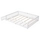 preview thumbnail 20 of 34, Queen size Floor Platform Bed with Fence Guardrails and Door